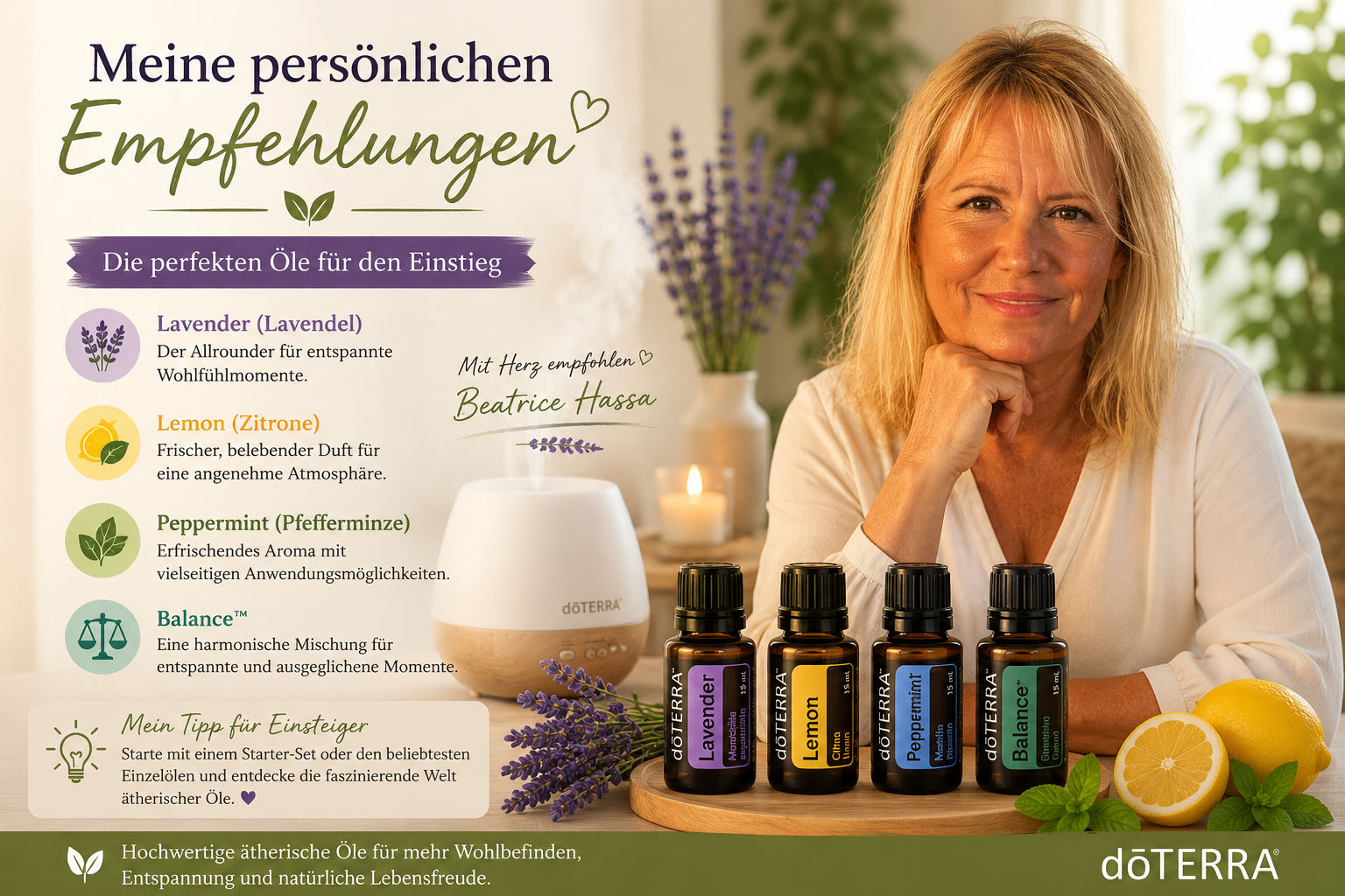 Beatrice Hassa empfiehlt doTERRA ätherische Öle